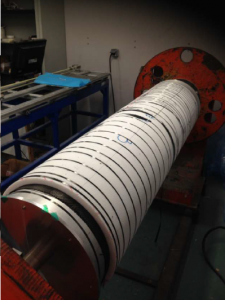 Fabrication of the rotor tube (carbon fiber et foam sandwich)
